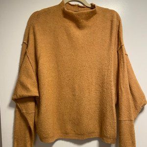 Free People mock neck drop shoulder sweater